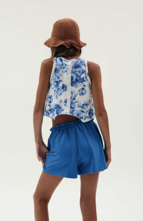 Deja Blue Terry Cloth Top