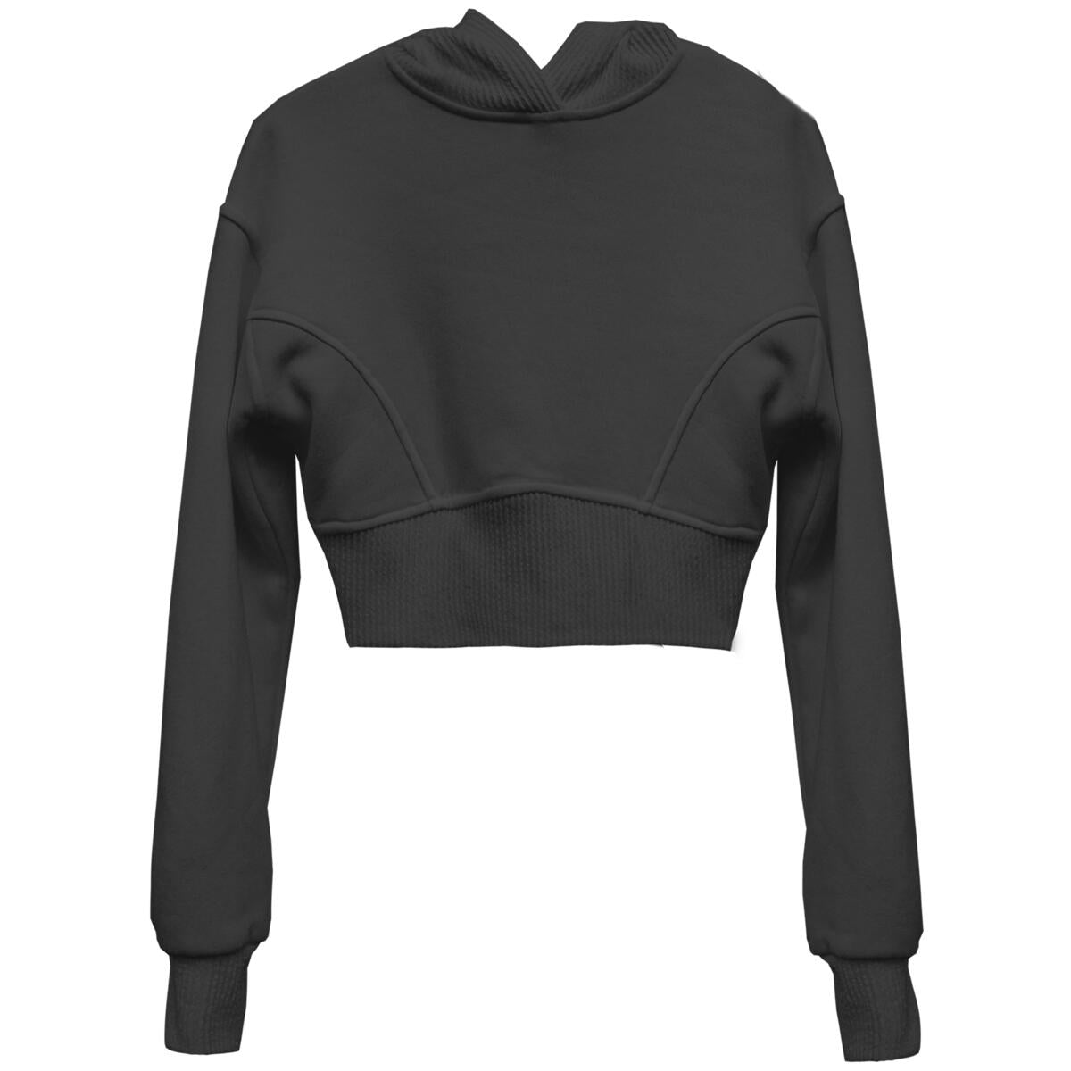 Black Crop Hoodie
