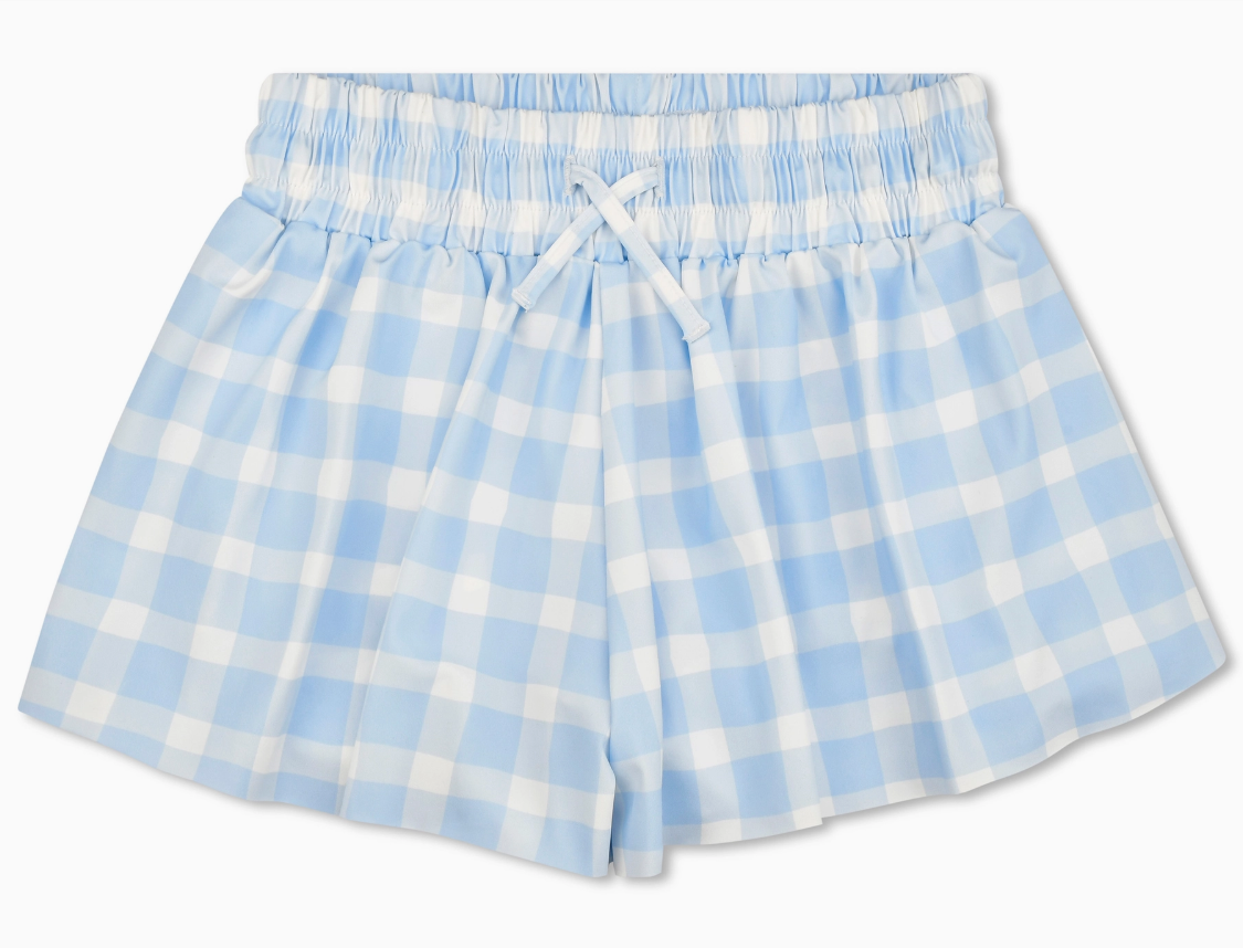 Blue Gingham Butterfly Shorts