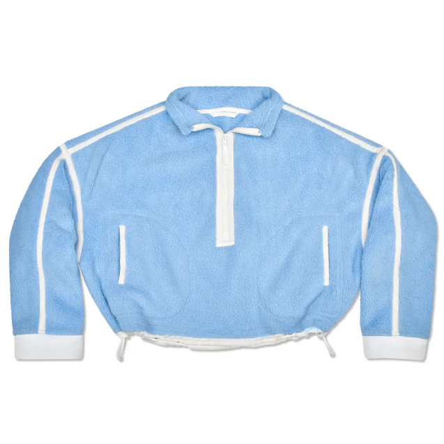1/2 Zip Blue/White Sherpa