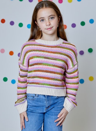 Pink and Natural Brown Sweater
