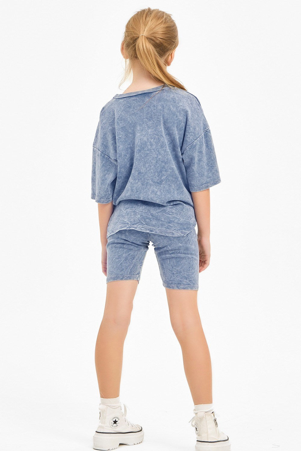 Mineral Washed Top/Biker Short Set