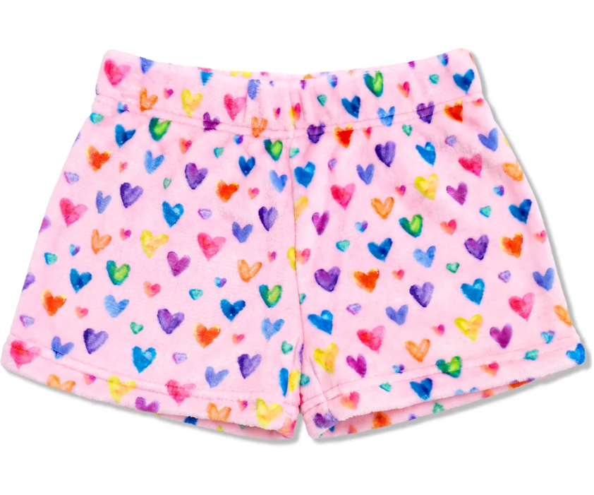 Cheerful Hearts Plush Shorts