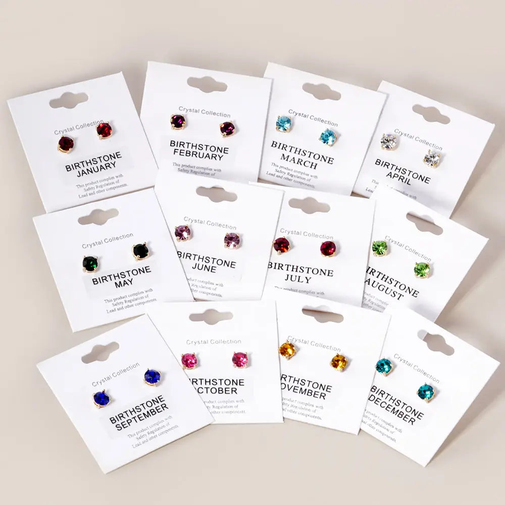 Birthday Stone Stud Earring