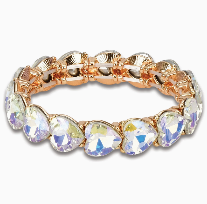 Irridescent Heart Bracelet