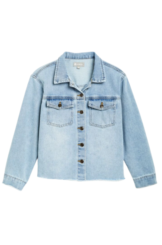 Shacket W/ Fray Hem