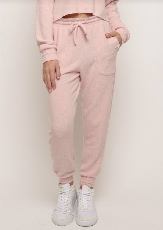 Petal Pink Hacci Joggers