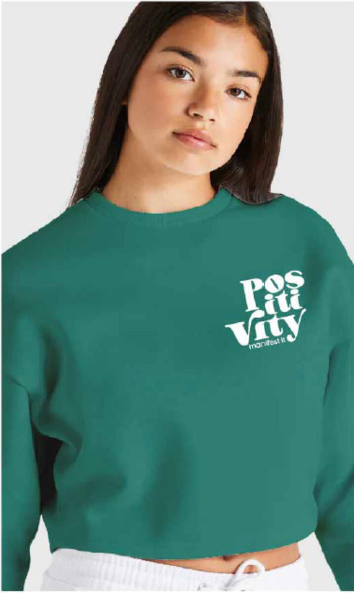 Positivity Crop Sweatshirt