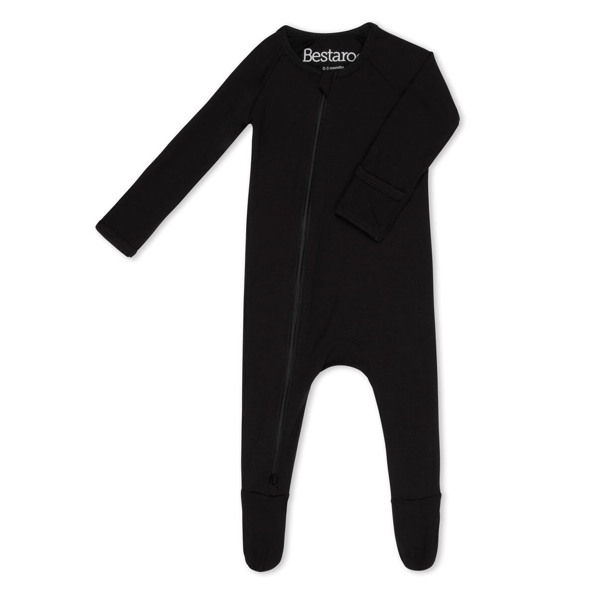 Solid Black Footie
