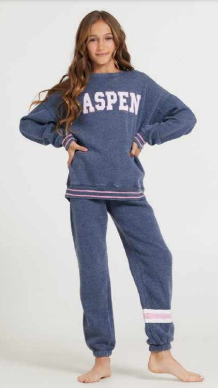 Navy Stripe Tape Jogger
