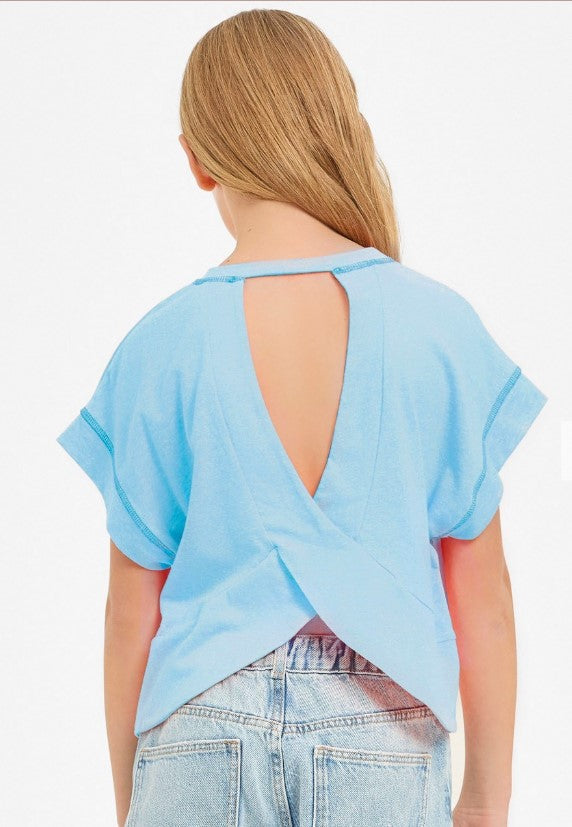 Slouchy Wrapped Cutout Tee
