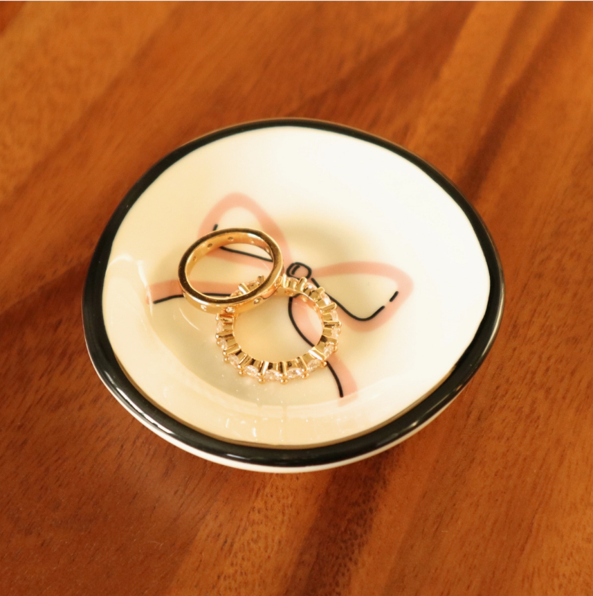 Pastel Bow Ring Dish