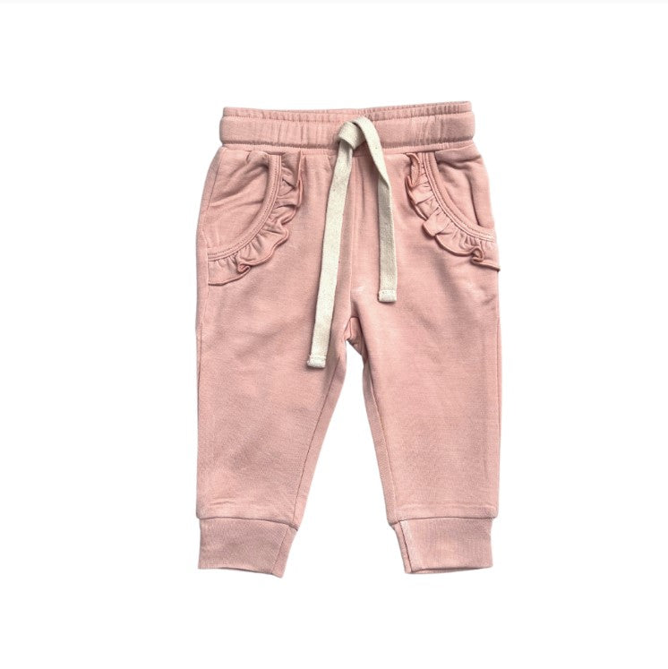 Blush Ruffle Joggers