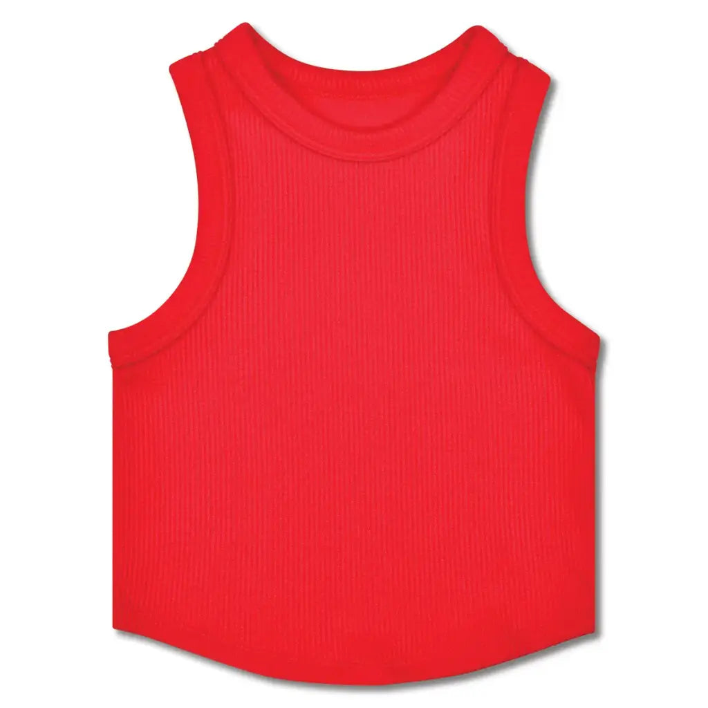 Cherry Red Cropped Racerback