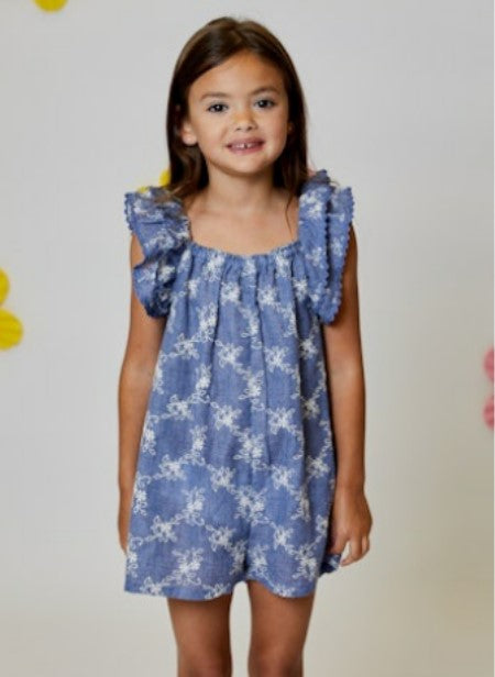 Denim Eyelet Romper