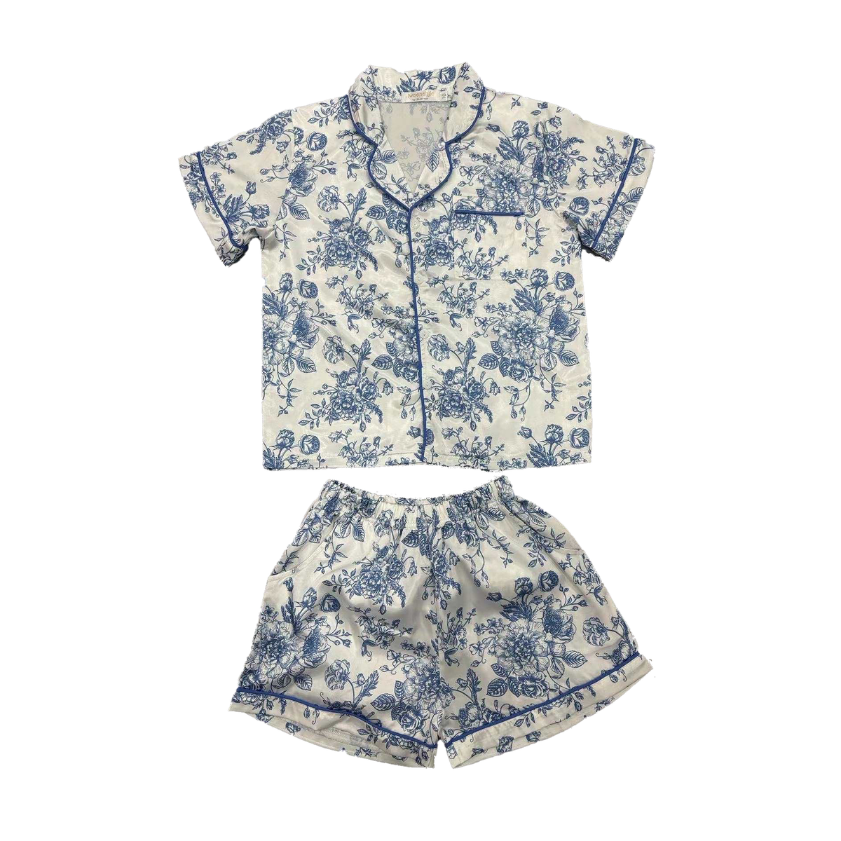 Blue Floral PJ Set