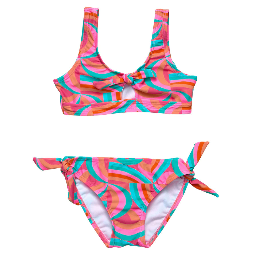 Geo Melon Knot Front Bikini