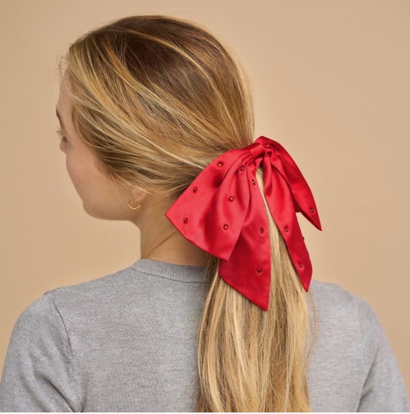 Holiday Satin & Rhinestone Bow