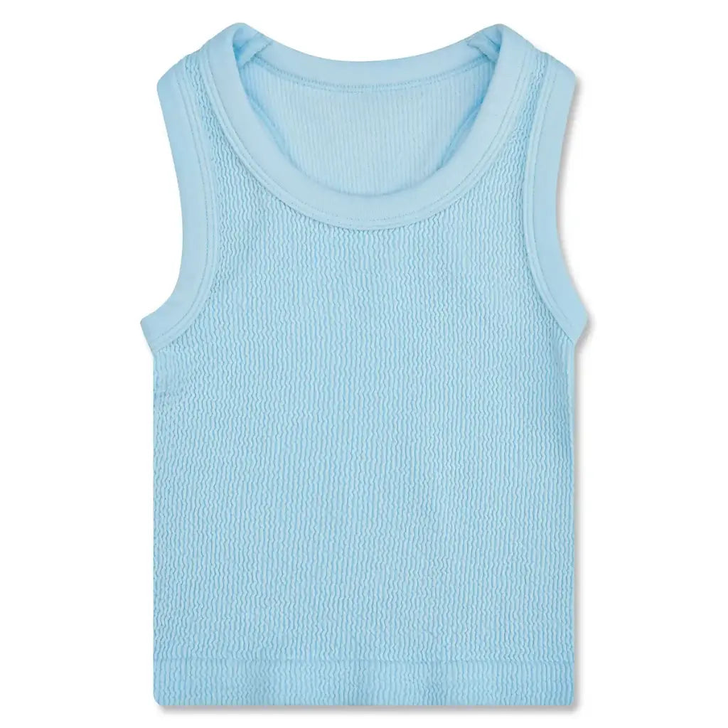 Ice Blue Cropped Racerback