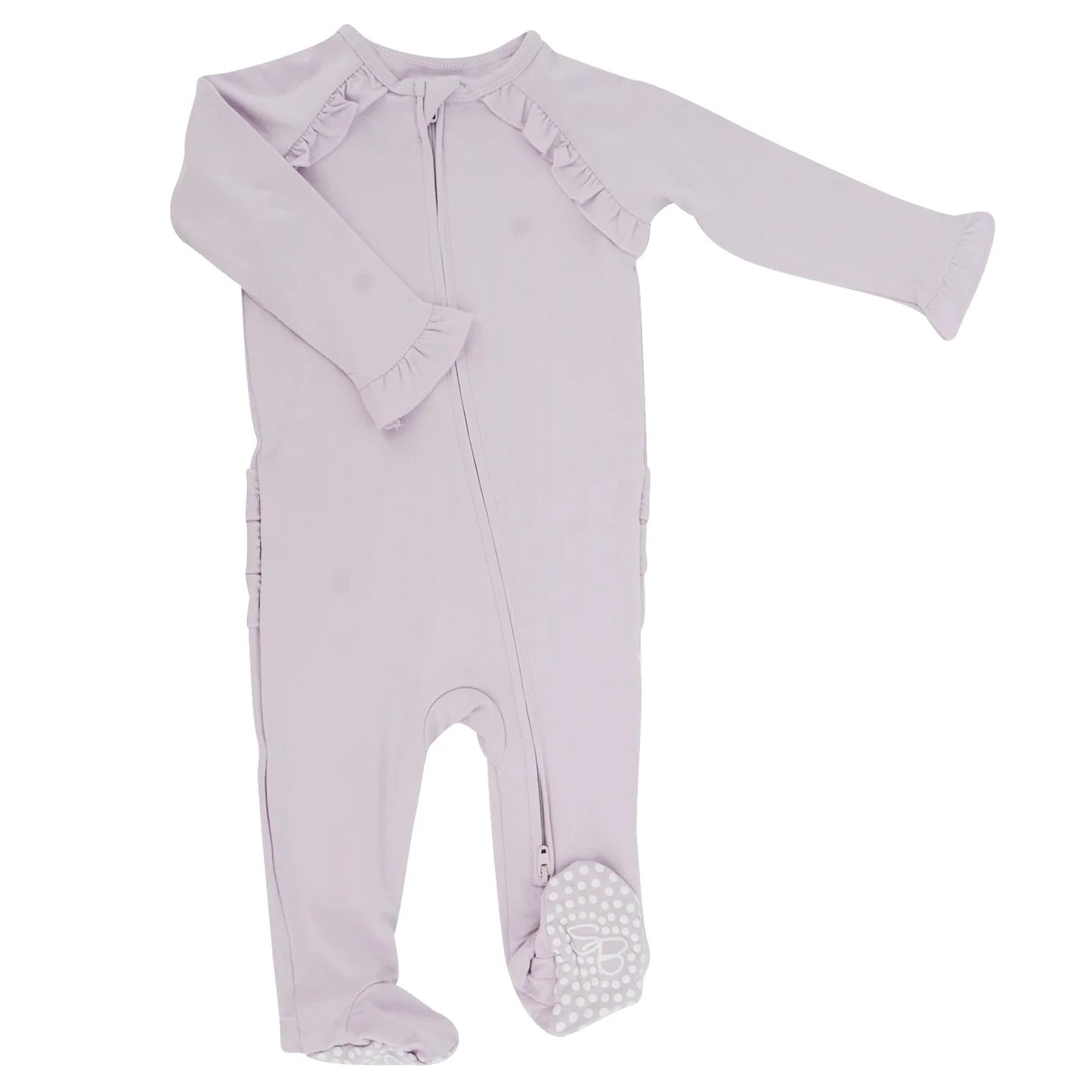 Lavender Ruffle Footie