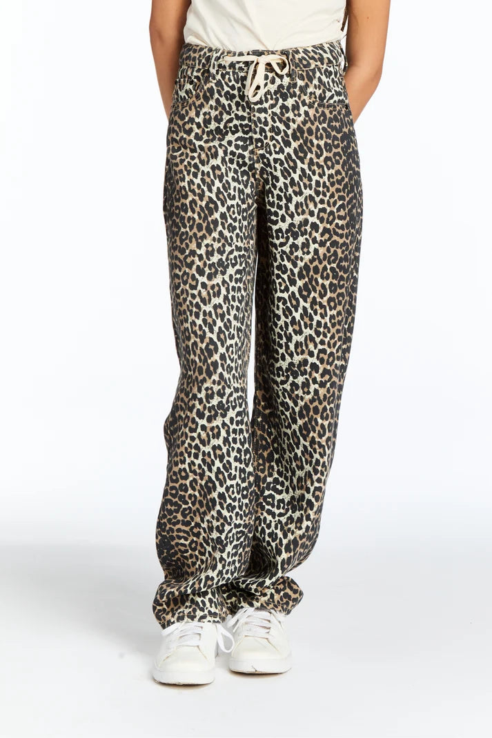 Leopard Print Pant with Drawstring