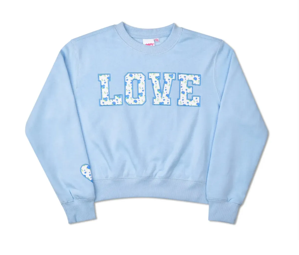 Blue Floral Love Sweatshirt