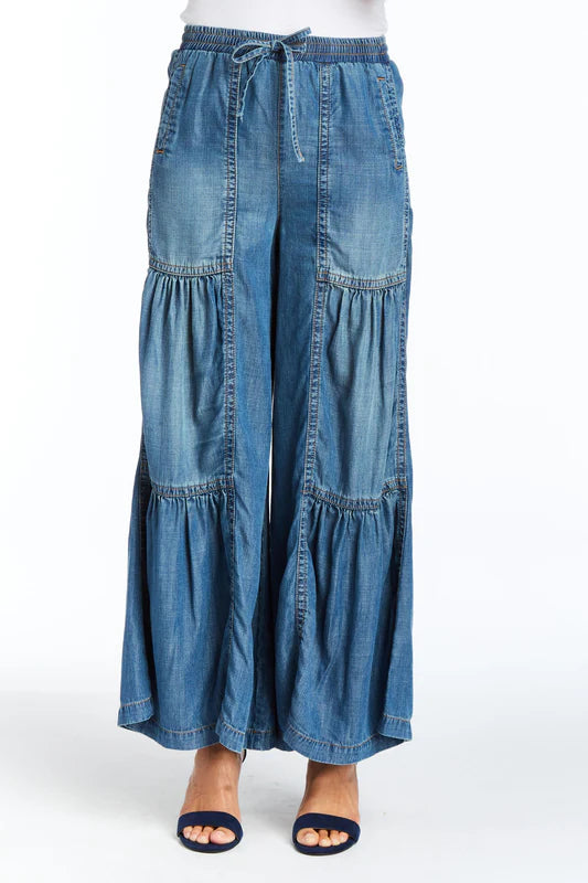 Drawstring Wide Leg Pants