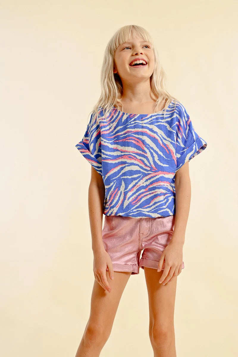 Pink Metallic Shorts