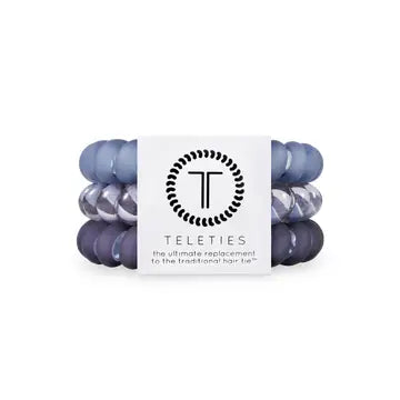 Large Spiral Hair Coils Pack of 3 in Midnight Rain