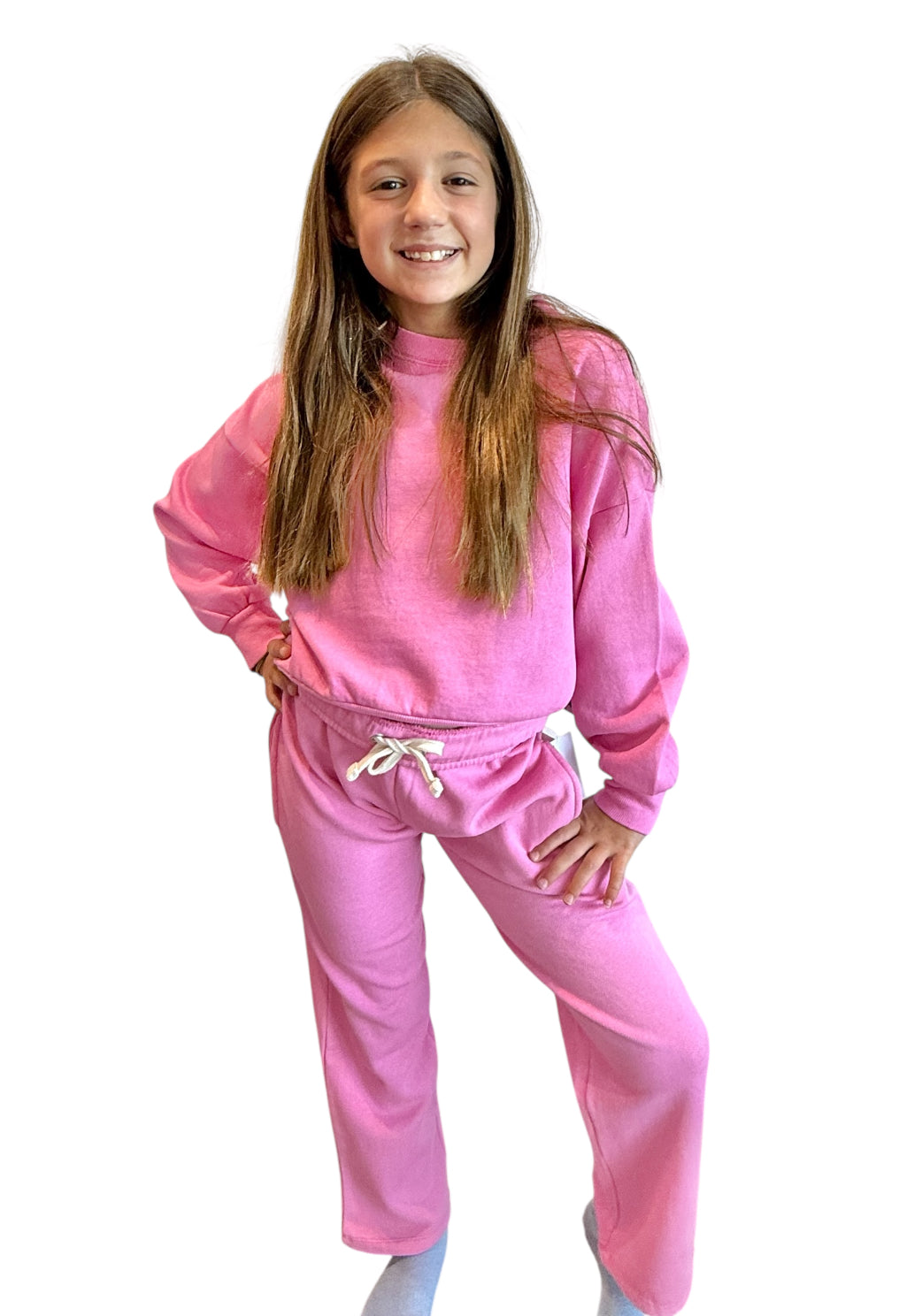 Pink Washed Fleece Sweatpant