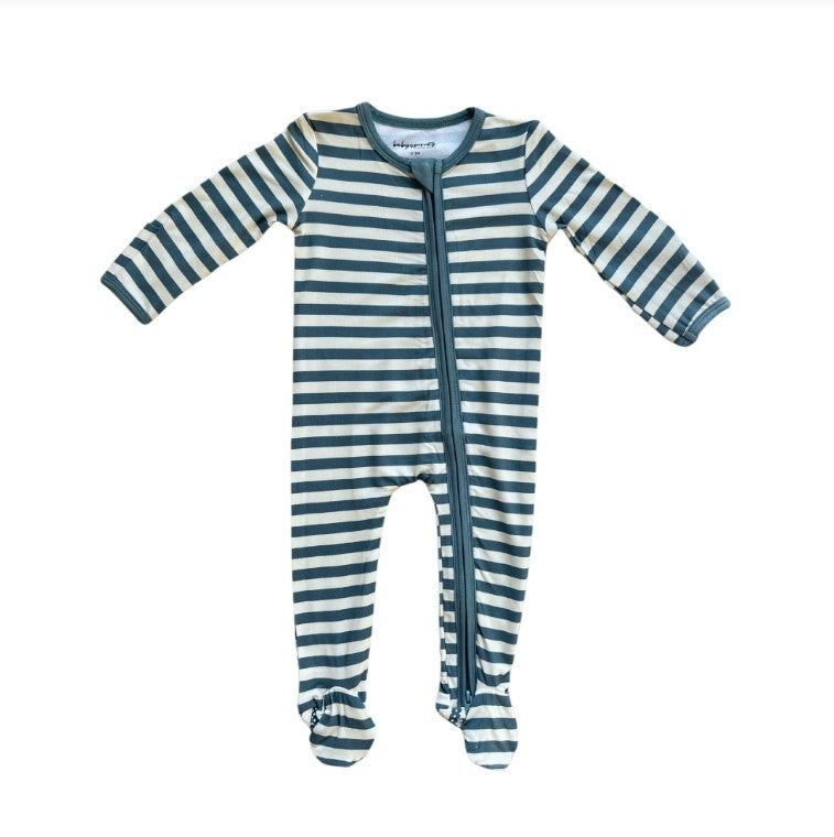Storm Stripe Footie Romper