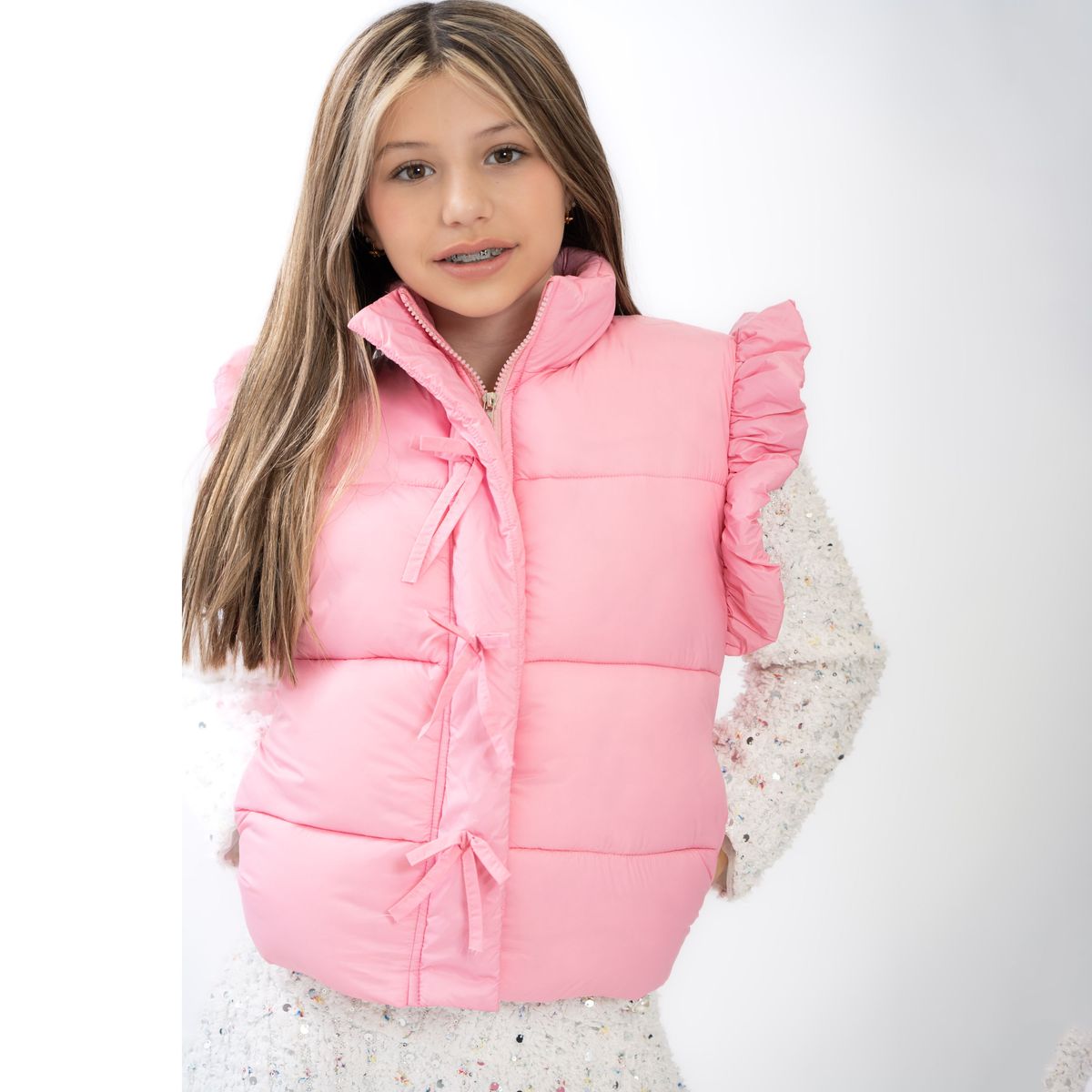 Pink Ruffle Vest