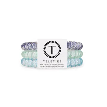 Spiral Hair Coil Pack of 3 in Totally Turquoise