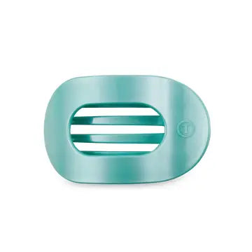 Round Flat Hair Clip in Totally Turquoise