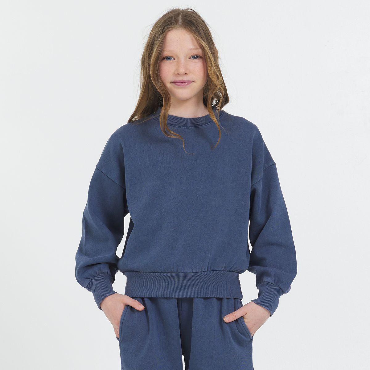 Washed Fleece Crew Neck