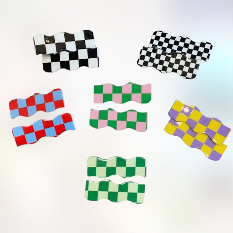 Checker Hair Clip