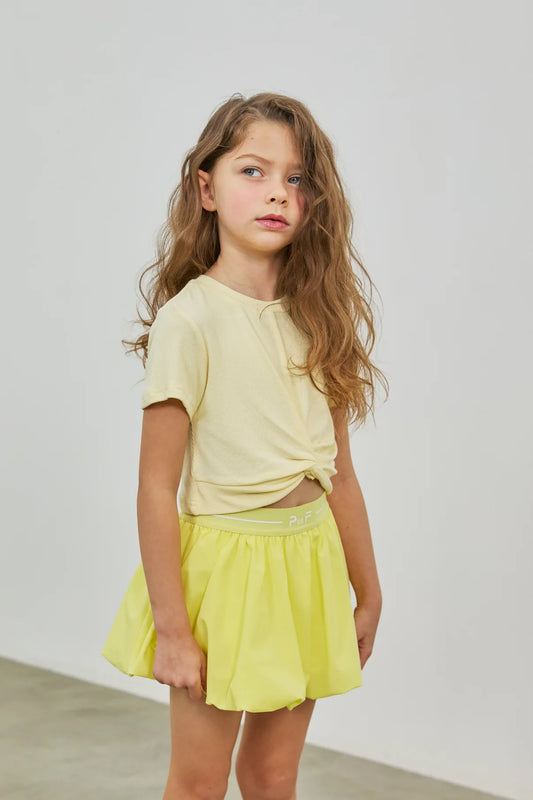 Yellow Court Bubble Skirt