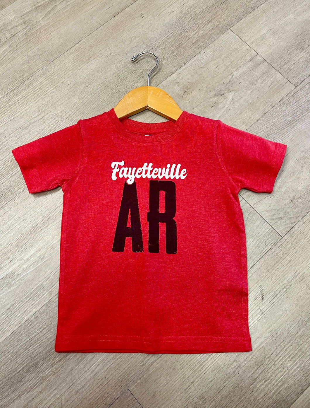 AR Stacked Red Tee