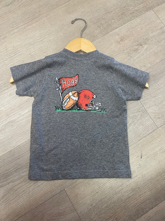 Hogs Football Helmet Tee
