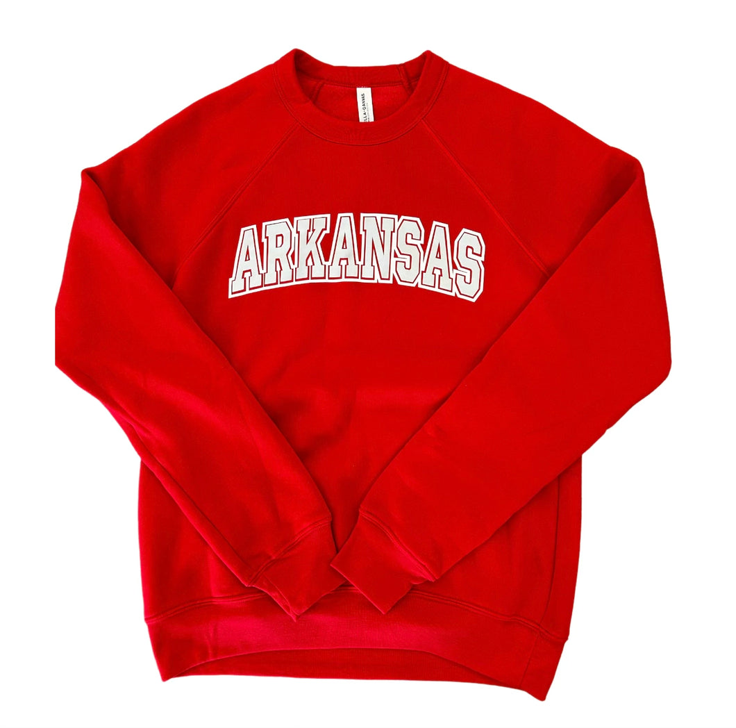Red Arkansas Arch Sweatshirt