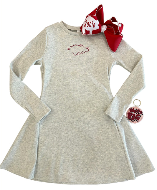 Cotton Rib Flare Mini Dress