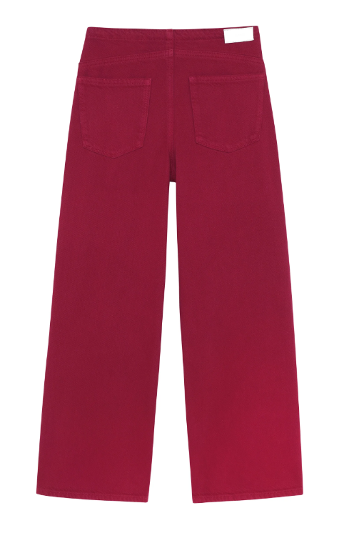 Frankie Wide Leg Jean Rouge