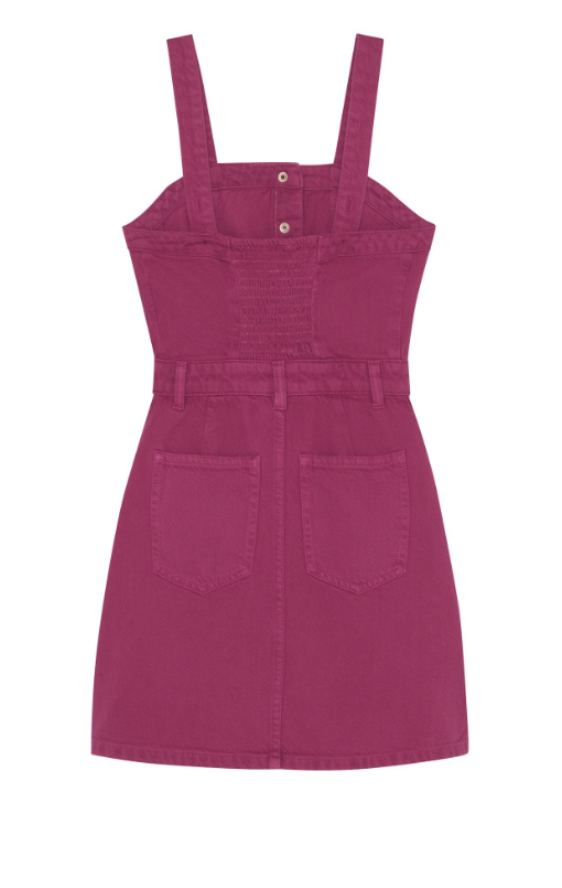Trucker Mini Dress in Sugar Blush