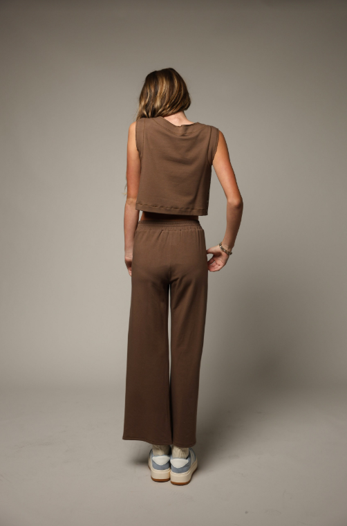 Chocolate Pleated City Pant
