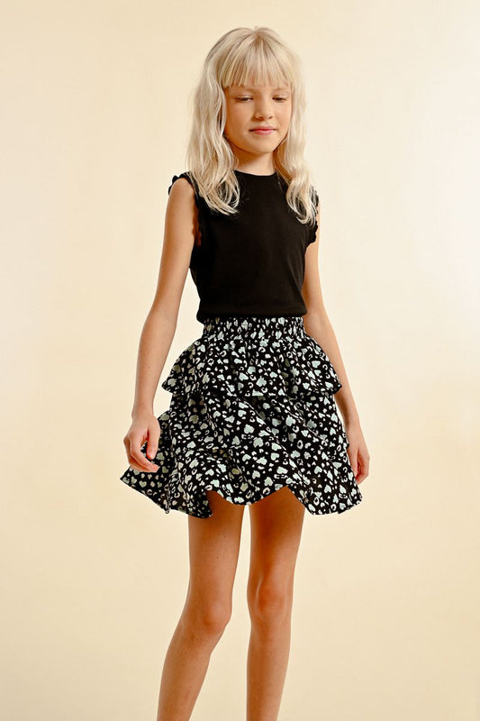 Black Ruffle Tank