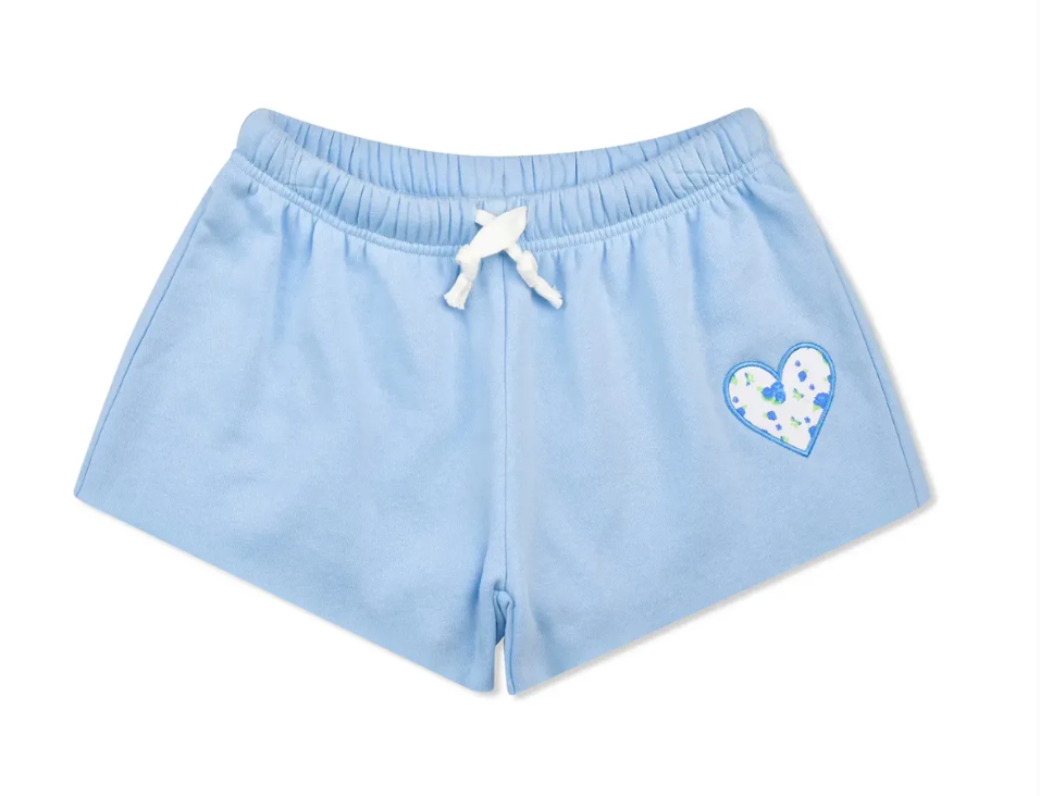 Blue Floral Sweat Short