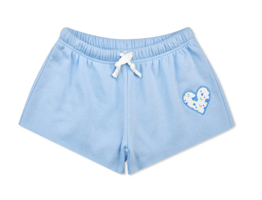 Blue Floral Sweat Short