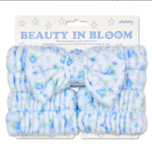 Blue Ditsy Spa Day Headband Set