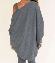 Load image into Gallery viewer, Charcoal Hacci Batwing Cardigan
