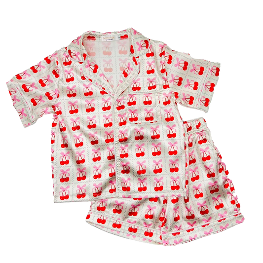Bow Cherry Pj Set